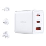 Cargador D-LINK DCP-651 GaN 65W 2xUSB-C 1xUSB-A carga rápida universal