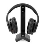 Auricolari Nedis HPRF321BK wireless RF per TV con base di ricarica neri