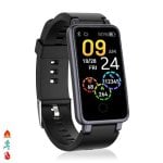 Aktivitätsarmband Dam Electronics C2 Plus Bluetooth Schwarz 7 Tage Schlafmonitor Herzfrequenzmesser Benachrichtigungen Wasserdicht