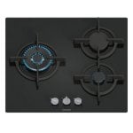 Placa Siemens iQ500 EP6A6CI10 60 cm Gas Wok Encendido Automático Vidrio Negro