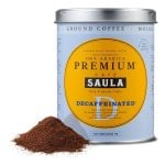 Café moído SAULA Premium Descafeinated 250 g 100% Arábica Tostado Médio Lata