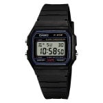 CASIO F-91W-1YEG 38mm Digital Negro Resina Cronómetro Alarma Retroiluminación LED Unisex
