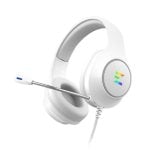 Auricolari Zalman ZM-HPS310 WH con cavo USB per gaming, microfono a braccio, colore bianco