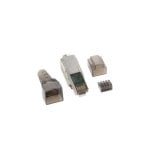 Conector RJ-45 Lanberg PLSA-6000TL Cat6a Blindado Plata Macho