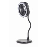 Ventilador Gembird TA-WPC10-LEDFAN-01 Mesa LED Carga Inalámbrica 10W Negro