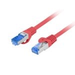 Netzwerkkabel Lanberg PCF6A-10CC-0025-R Cat6a 0,25 m S/FTP Rot
