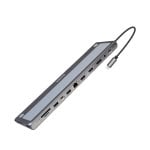 Base de conexión Ewent EW1150 USB-C HDMI DisplayPort 4K PD 100W Aluminio