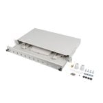 Patch panel Lanberg FOP1-12SS-LDS 12 porte ABS acciaio grigio 1U rack 19"