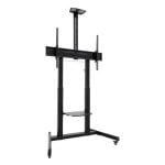 Supporto TV TooQ AQUILES pavimento ruote regolabile 60-100 pollici nero
