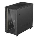 Armário rack Lanberg FF01-6222-12B 22U 800kg Vidro Têmperado Preto 1200mm
