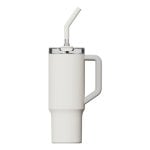 Tasse Xiaomi Straw Mug 1 L Weiß Silikon Edelstahl isoliert