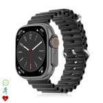 Montre Connectée Dam Electronics DT8 Ultra Bluetooth 49mm IPS Gris Correa Sea Band IP67 SpO2 Pulsomètre Sommeil