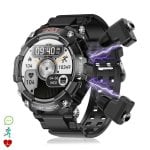 Dam Electronics T96 Bluetooth 1.52" AMOLED Schwarz IP67 Integrierte TWS-Kopfhörer SpO2 Puls Schlafmonitor