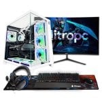 Nitropc Pack Nitro Plus Intel Core i9-12900KF 32GB 2TB SSD RTX 5070 Windows 11 Monitor 27" Weiß