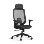 Silla de Oficina Ergonómica Sense7 Nakai Negra, Reclinable, 3D, Soporte Lumbar y Respaldo de Malla