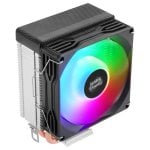 Dissipateur thermique Mars Gaming Mcpu-x2 pour processeur 150 W, 2 caloducs, ventilateur PWM, FDB, FRGB, format SFF/mini-ITX, noir