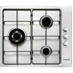 Placa de gas Cata GIB 6021 X 3 zonas 58 cm Acero inoxidable