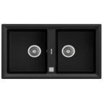 Fregadero Teka Stone 90 B-TG 2C V.auto Negro 2 Cubetas Sintético 90 cm
