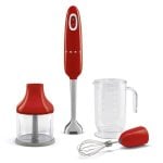 Smeg HBF03RDEU Frullatore a immersione 700 W Rosso Acciaio inox