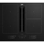 Placa de inducción Beko HIXI 64700 UF con campana integrada, 60 cm, 4 zonas, control táctil