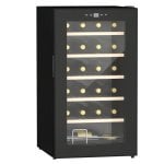 Homcom Nevera Vinos 24 Botellas 65l Con Luz Led Interior Pantalla Táctil Negro
