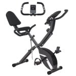 Sportnow Bicicleta Estática Plegable Con Respaldo Y Pantalla Lcd Negre