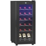 Homcom Nevera Vinos 18 Botellas 50l Con Luz Led Interior Pantalla Táctil Digital