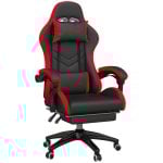 Vinsetto Silla Gaming De Cuero Pu Reclinable 135° Altura Ajustable Negro Y Rojo