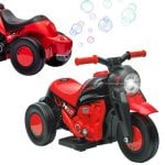 Aiyaplay Moto Eléctrica Infantil 6v Con Burbujas, Música Y Luces 30 Kg Rojo