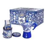 Cafetera manuelle Bialetti Dolce&Gabbana Moka Express 3 tasses Bleu avec café moulu