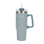 Flamingueo Vaso Térmico Verde Inox com Asa e Palhinha 0.9L