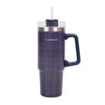 Flamingueo Copo Térmico Azul em Aço Inoxidável 0,9L com Asa e Palhinha