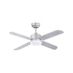 Ventilador de Techo Kenia Bel Air Home DC LED 18W 4 Aspas Reversibles Plata Ø107 cm
