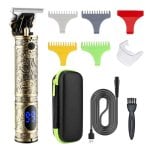 Dam Electronics LM-800 Tondeuse de Précision Cheveux et Barbe 1500 mAh Métal Vintage Peignes 1-4 mm