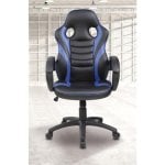 Silla Gaming Basik Line Sof Azul/Negro, Ergonómica y Regulable