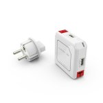 Hub USB Allocacoc 9302/EUUHUB 4 ports USB 2.0 alimentation AC/DC blanc