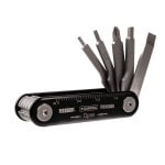 Herramienta multifunción de bolsillo Caruba D232331 compacta con destornilladores y llaves Allen