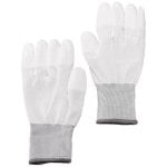 Guante de limpieza Caruba L blanco antielectrostático con refuerzo