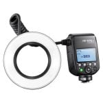Flash anular Godox MF-R76C TTL HSS para Canon con control independiente y batería de alta capacidad