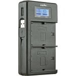 Carregador Duplo Jupio Duo LCD Sony NP-FH50/NP-FV50 USB PowerBank