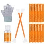 Kit Pulizia Sensore K&F CONCEPT 16 mm con 10 Bastoncini, Soluzione 20 ml e Guanti