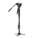 Monopod Manfrotto MVMXPRO500 aluminio 4 secciones con base fluida y rotula video