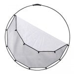 Reflector Manfrotto HaloCompact Plus 98 cm Prata/Branco Ergonomico Dobrável
