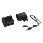 Carregador de Bateria Panasonic BTC 12 Compatível DMW-BLC12 BLG10 BLH7 Preto