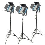 Kit panneau LED Pixel P80 RGB 60W 3 unités + 3 pieds Videoflex E121