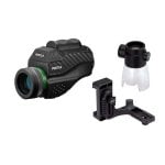 Monokular Pentax VM 6x21 WP Set 6x Vergrößerung Makroadapter Smartphone-Halter