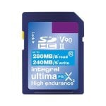 Scheda SD Integral INSDX128G-280/240U2 128GB UHS-II V90 280MB/s 240MB/s