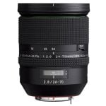 Obiettivo Pentax HD D-FA 24-70mm f/2.8 ED SDM WR Montura K Paraluce Incluso