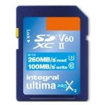 Carte SD Integral INSDX64G-260/100U2 64GB UHS-II V60 260Mo/s 100Mo/s