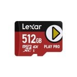 microSDXC Lexar PLAY PRO 512GB R900/W600 Express Hochgeschwindigkeit schwarz-rot